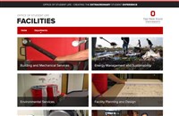 Facilities website screen shot