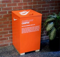 Sneaker recycling drop box